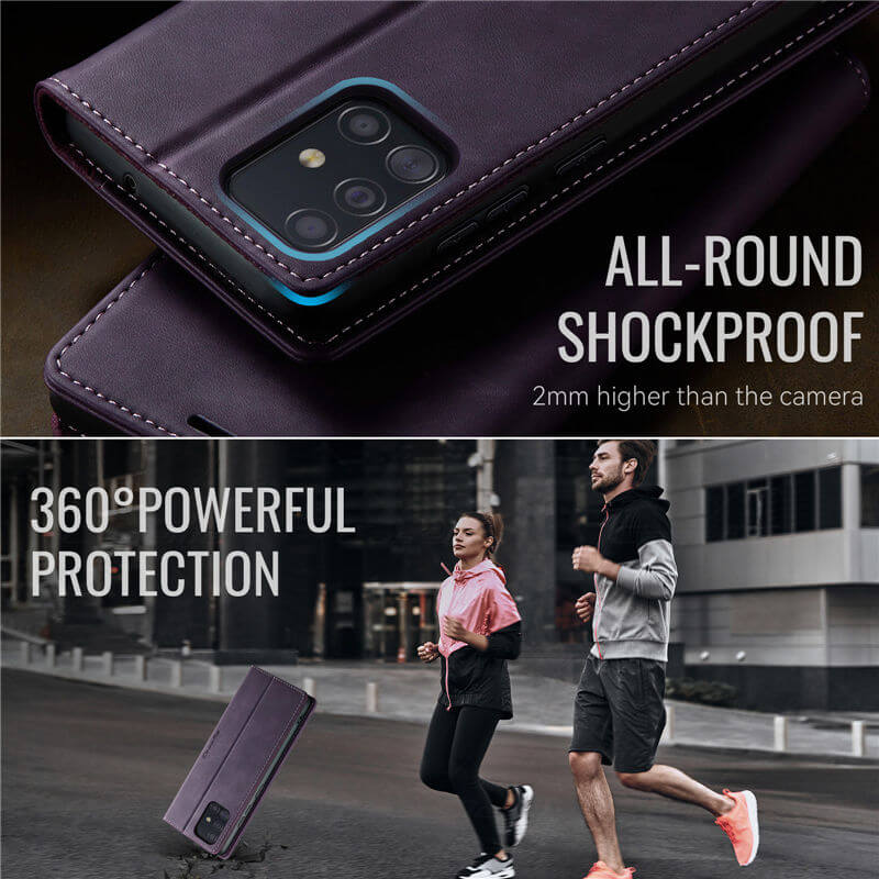 CaseMe Samsung Galaxy A51 4G Magnetic Wallet Case with RFID Blocking