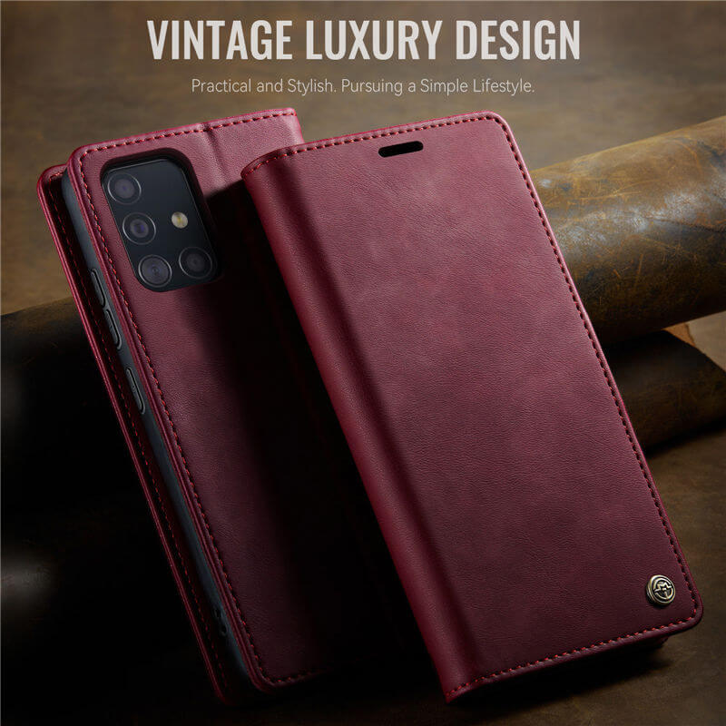 CaseMe Samsung Galaxy A51 4G Magnetic Wallet Case with RFID Blocking