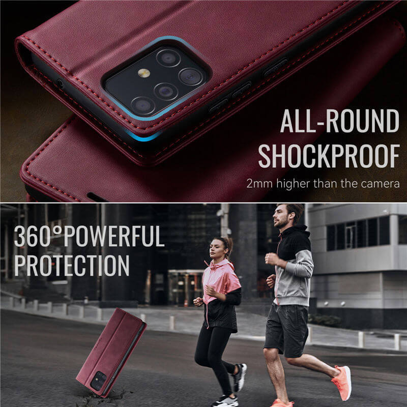 CaseMe Samsung Galaxy A51 4G Magnetic Wallet Case with RFID Blocking