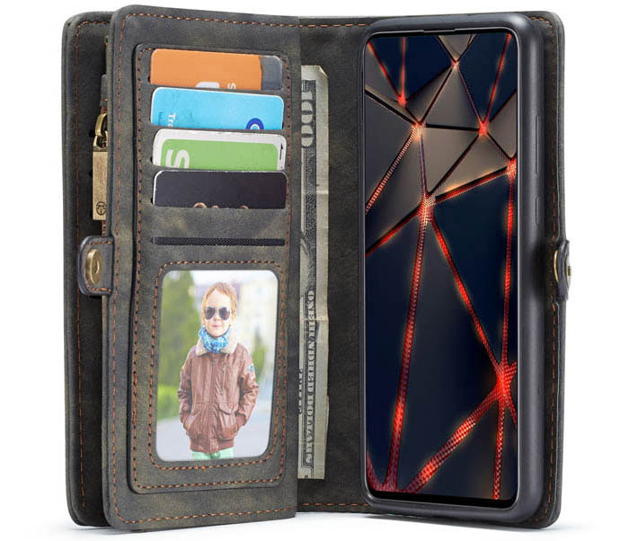 CaseMe Samsung Galaxy A51 Zipper Wallet Magnetic Detachable 2 in 1 Case