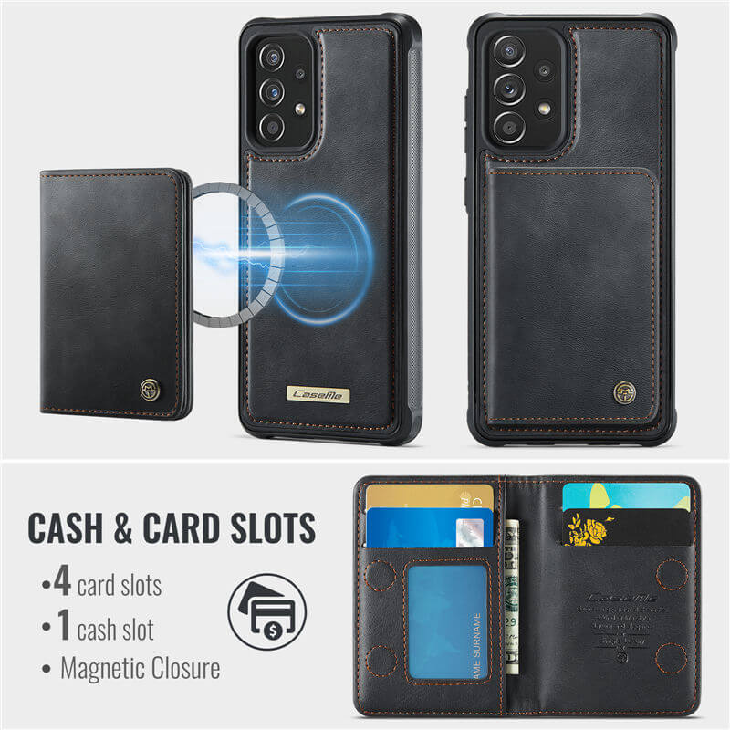 CaseMe Samsung Galaxy A52 2-in-1 Magnetic Wallet Case