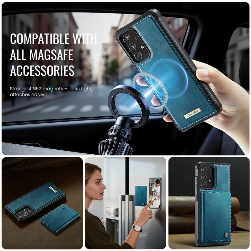 CaseMe Samsung Galaxy A52 2-in-1 Magnetic Wallet Case