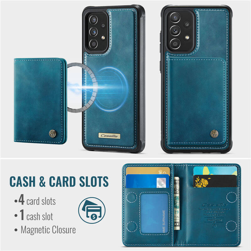 CaseMe Samsung Galaxy A52 2-in-1 Magnetic Wallet Case