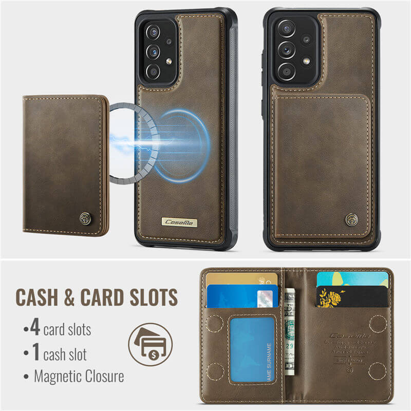 CaseMe Samsung Galaxy A52 2-in-1 Magnetic Wallet Case