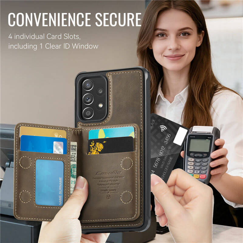 CaseMe Samsung Galaxy A52 2-in-1 Magnetic Wallet Case