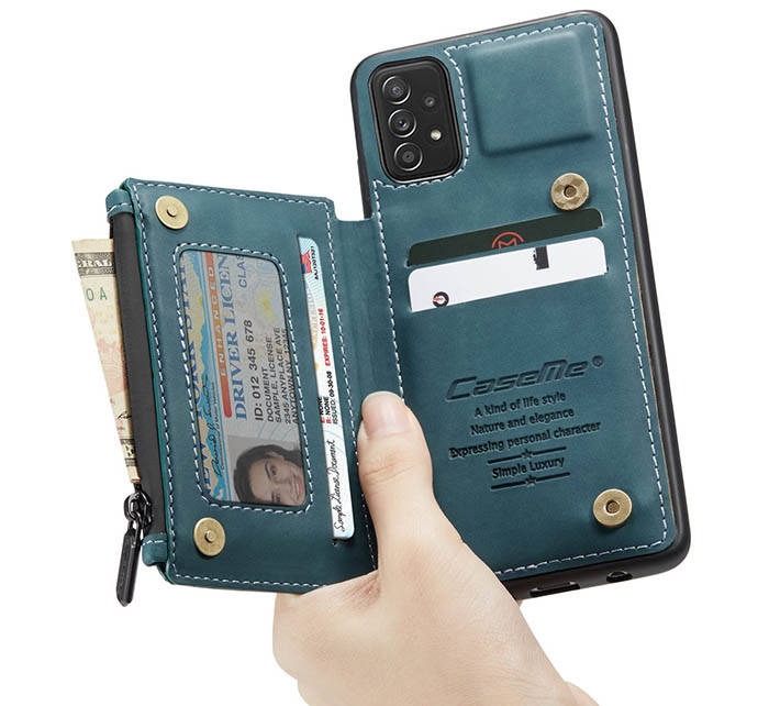 CaseMe Samsung Galaxy A52 5G Zipper Pocket Card Slots Case