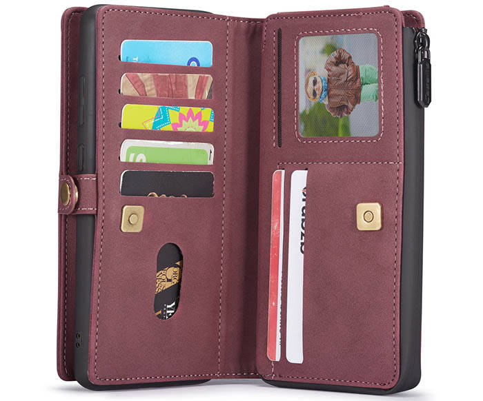 CaseMe Samsung Galaxy A52 5G Multi-Functional Zipper Wallet Magnetic Detachable 2 in 1 Folio Case