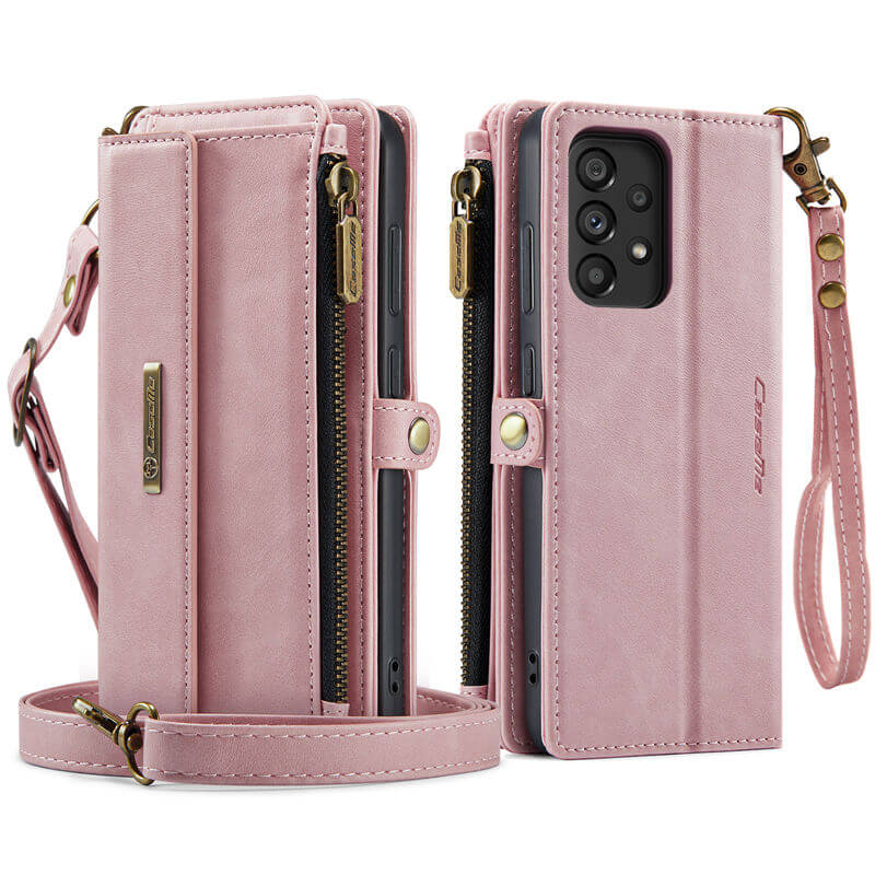 CaseMe Samsung Galaxy A52 Wallet Case – RFID Blocking, 9 Card Slots, Crossbody Strap