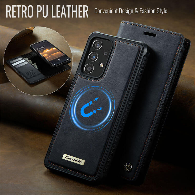 CaseMe Samsung Galaxy A52 2-in-1 Magnetic Wallet Case with RFID Blocking