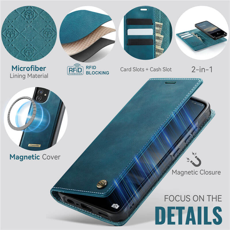 CaseMe Samsung Galaxy A52 2-in-1 Magnetic Wallet Case with RFID Blocking