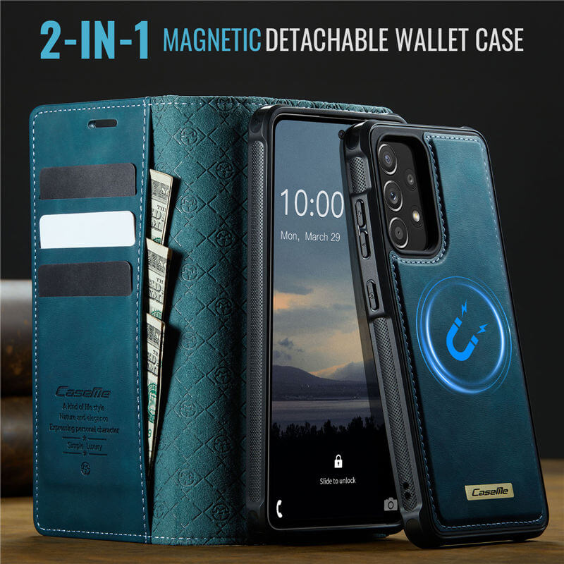 CaseMe Samsung Galaxy A52 2-in-1 Magnetic Wallet Case with RFID Blocking