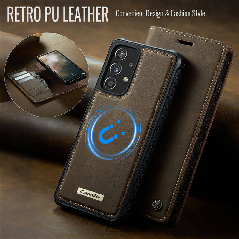 CaseMe Samsung Galaxy A52 2-in-1 Magnetic Wallet Case with RFID Blocking