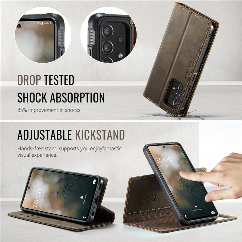 CaseMe Samsung Galaxy A52 2-in-1 Magnetic Wallet Case with RFID Blocking
