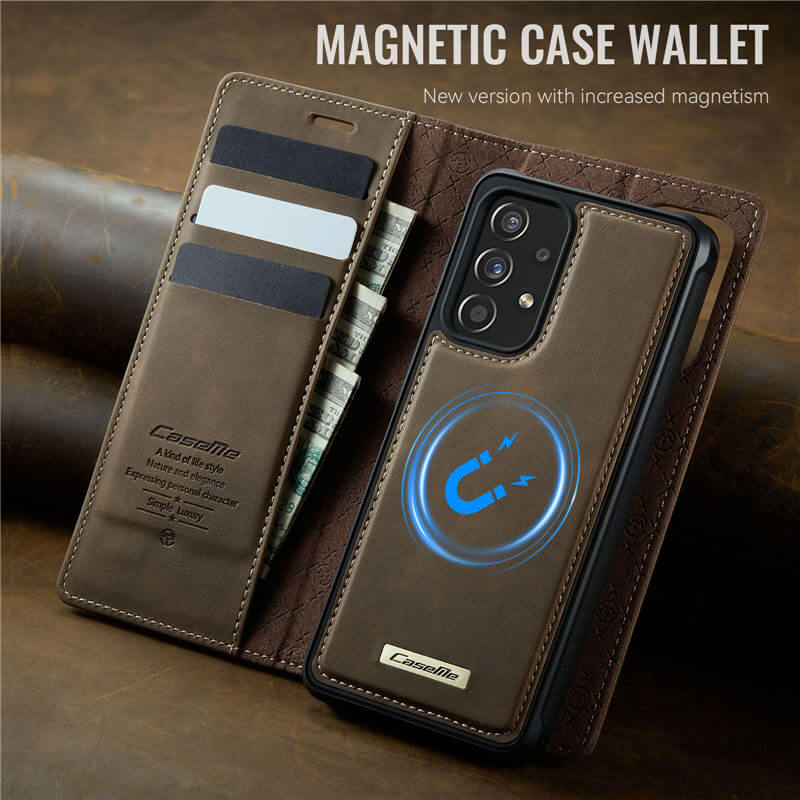 CaseMe Samsung Galaxy A52 2-in-1 Magnetic Wallet Case with RFID Blocking