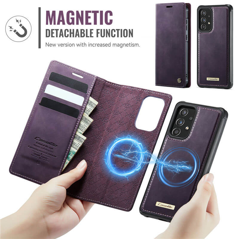 CaseMe Samsung Galaxy A52 2-in-1 Magnetic Wallet Case with RFID Blocking