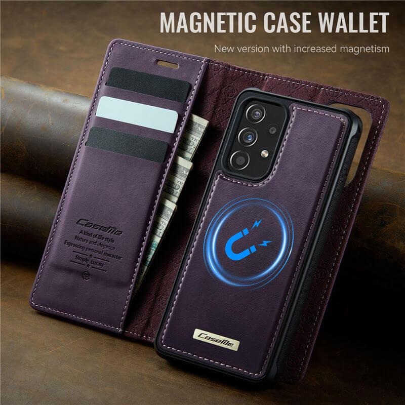 CaseMe Samsung Galaxy A52 2-in-1 Magnetic Wallet Case with RFID Blocking