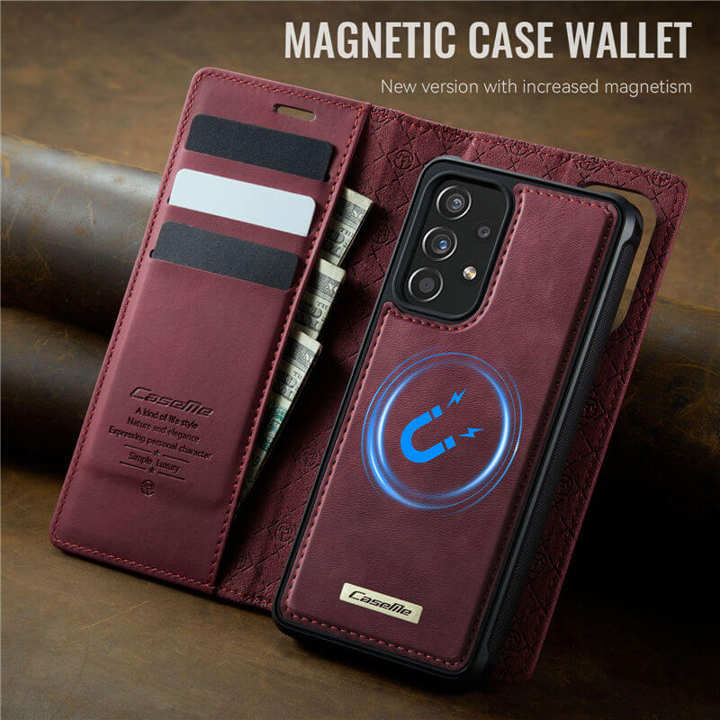 CaseMe Samsung Galaxy A52 2-in-1 Magnetic Wallet Case with RFID Blocking