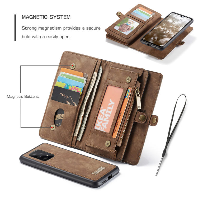 CaseMe Samsung Galaxy A53 5G Multi-slot Wallet Case Coffee