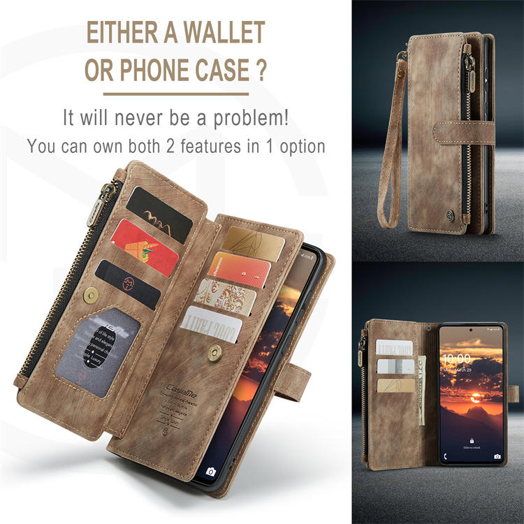 CaseMe Samsung Galaxy A53 5G Wallet Kickstand Case Coffee