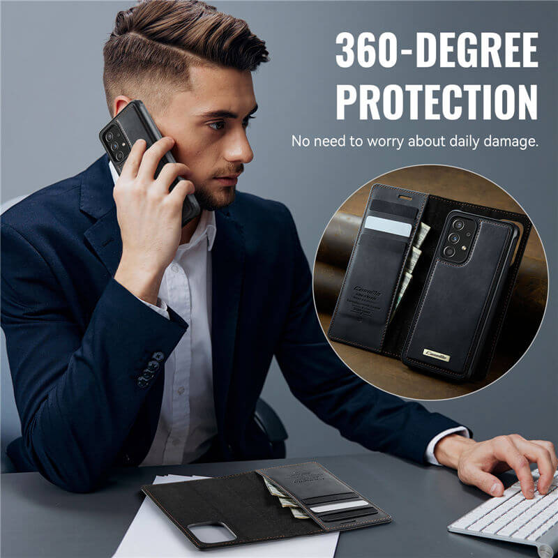 CaseMe Samsung Galaxy A53 5G 2-in-1 Magnetic Wallet Case with RFID Blocking