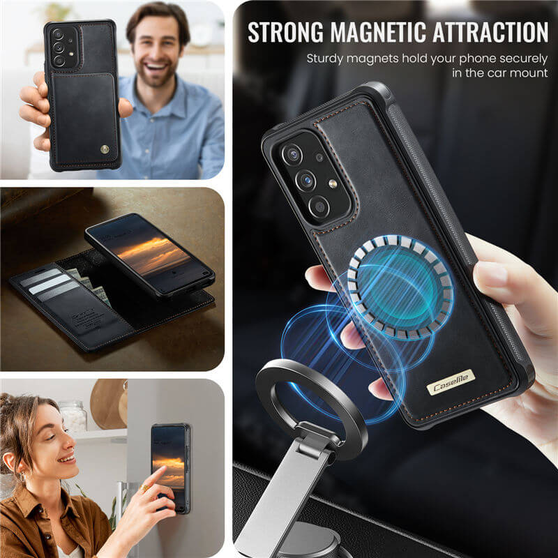 CaseMe Samsung Galaxy A53 5G 2-in-1 Magnetic Wallet Case with RFID Blocking