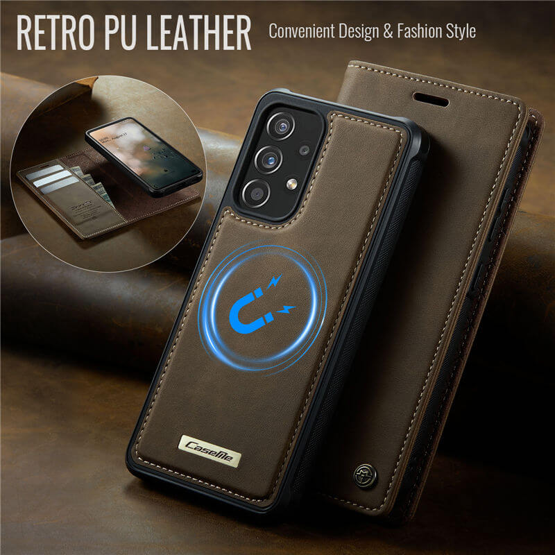 CaseMe Samsung Galaxy A53 5G 2-in-1 Magnetic Wallet Case with RFID Blocking