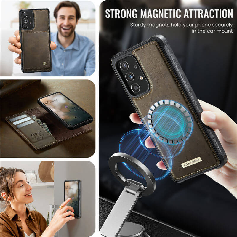 CaseMe Samsung Galaxy A53 5G 2-in-1 Magnetic Wallet Case with RFID Blocking