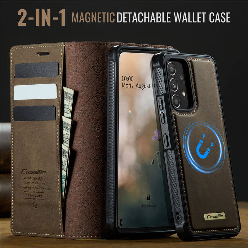 CaseMe Samsung Galaxy A53 5G 2-in-1 Magnetic Wallet Case with RFID Blocking