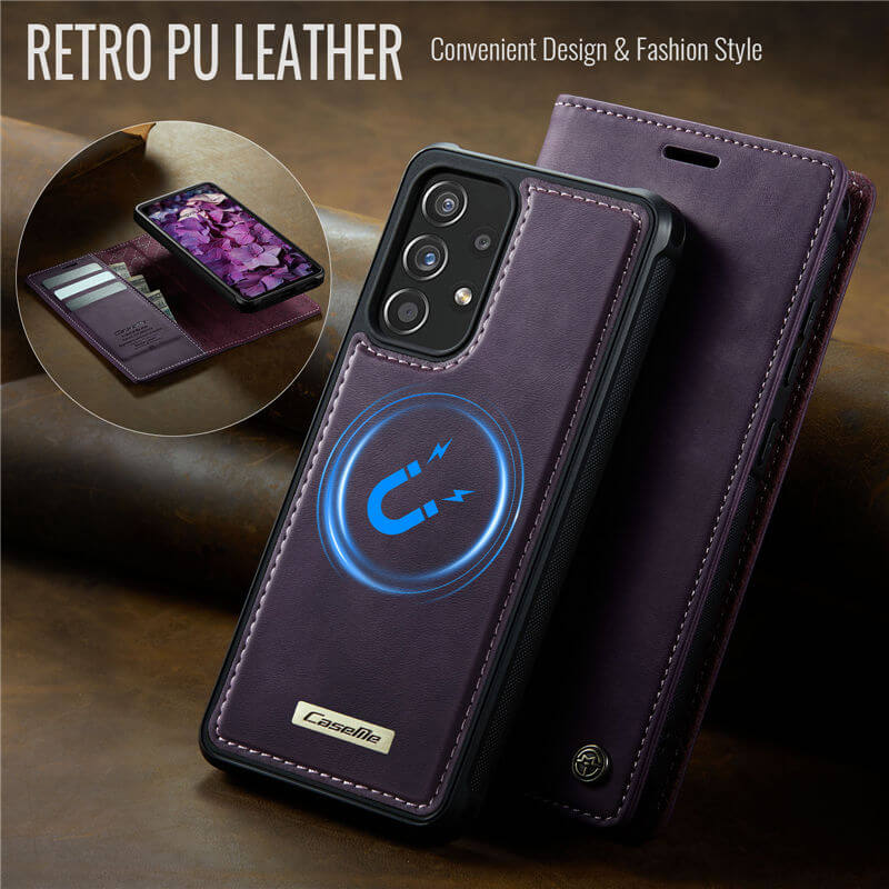 CaseMe Samsung Galaxy A53 5G 2-in-1 Magnetic Wallet Case with RFID Blocking