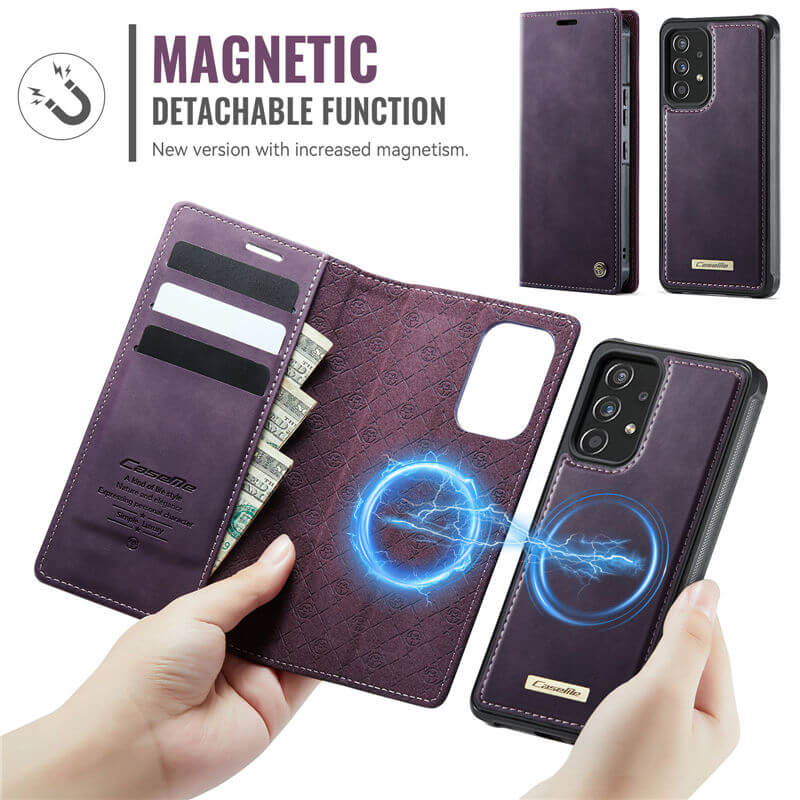 CaseMe Samsung Galaxy A53 5G 2-in-1 Magnetic Wallet Case with RFID Blocking