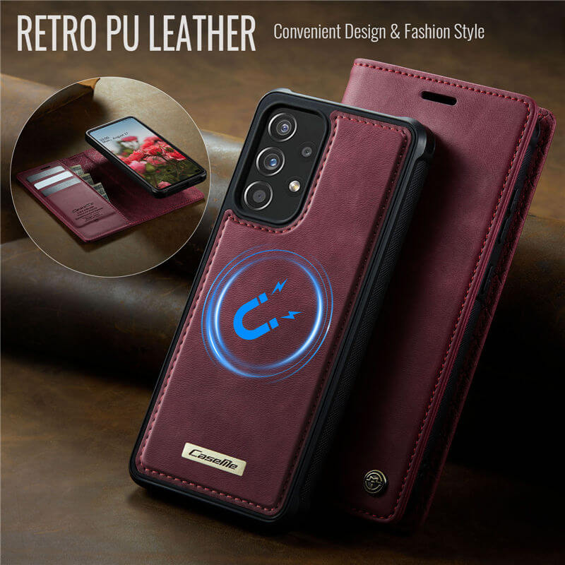 CaseMe Samsung Galaxy A53 5G 2-in-1 Magnetic Wallet Case with RFID Blocking