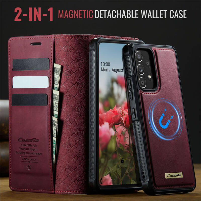 CaseMe Samsung Galaxy A53 5G 2-in-1 Magnetic Wallet Case with RFID Blocking