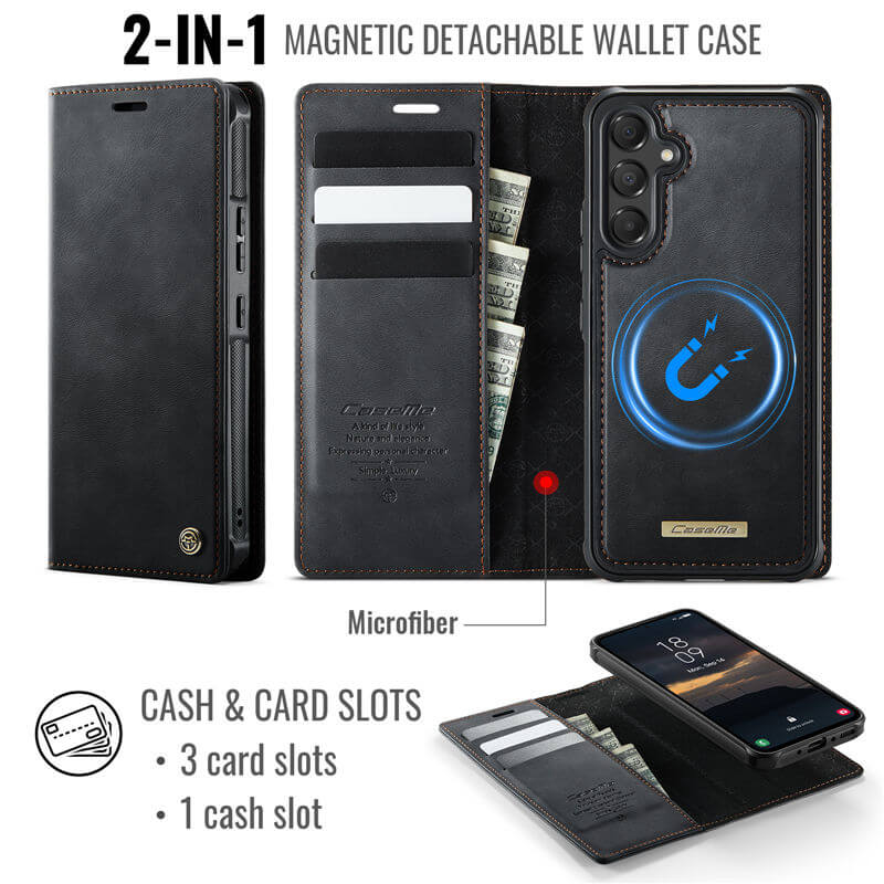 CaseMe Samsung Galaxy A54 5G 2-in-1 Magnetic Wallet Case with RFID Blocking