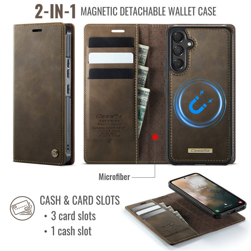 CaseMe Samsung Galaxy A54 5G 2-in-1 Magnetic Wallet Case with RFID Blocking