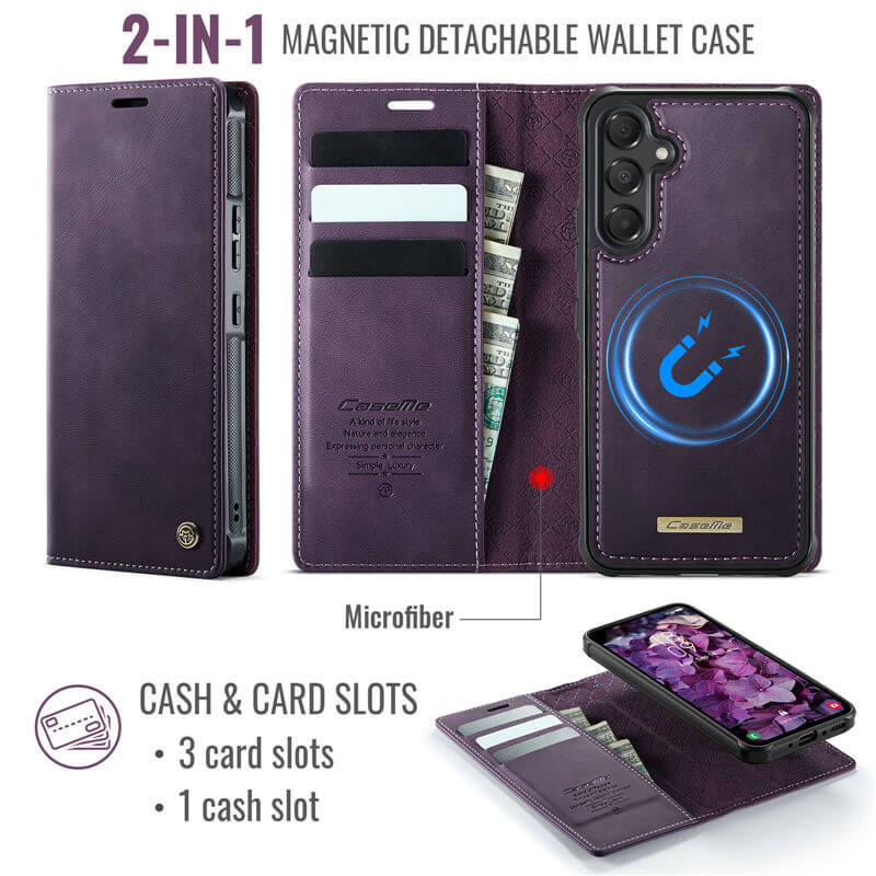 CaseMe Samsung Galaxy A54 5G 2-in-1 Magnetic Wallet Case with RFID Blocking