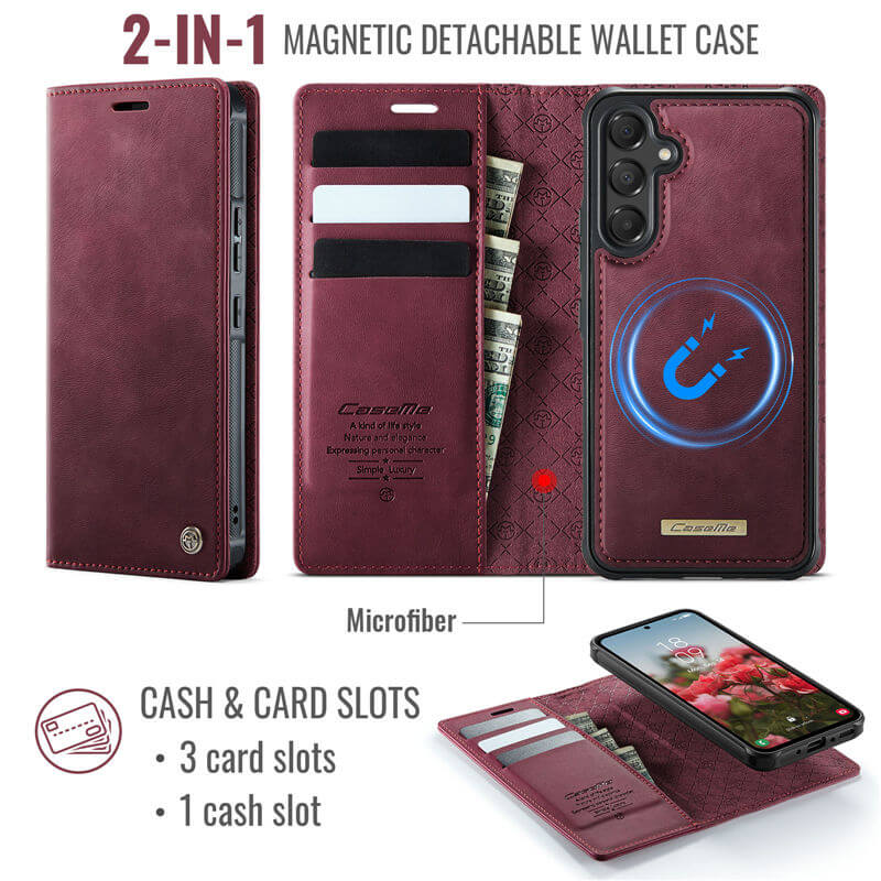 CaseMe Samsung Galaxy A54 5G 2-in-1 Magnetic Wallet Case with RFID Blocking