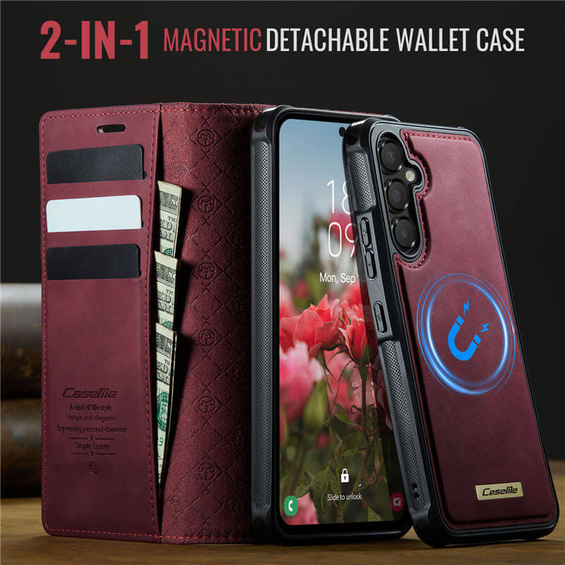 CaseMe Samsung Galaxy A54 5G 2-in-1 Magnetic Wallet Case with RFID Blocking