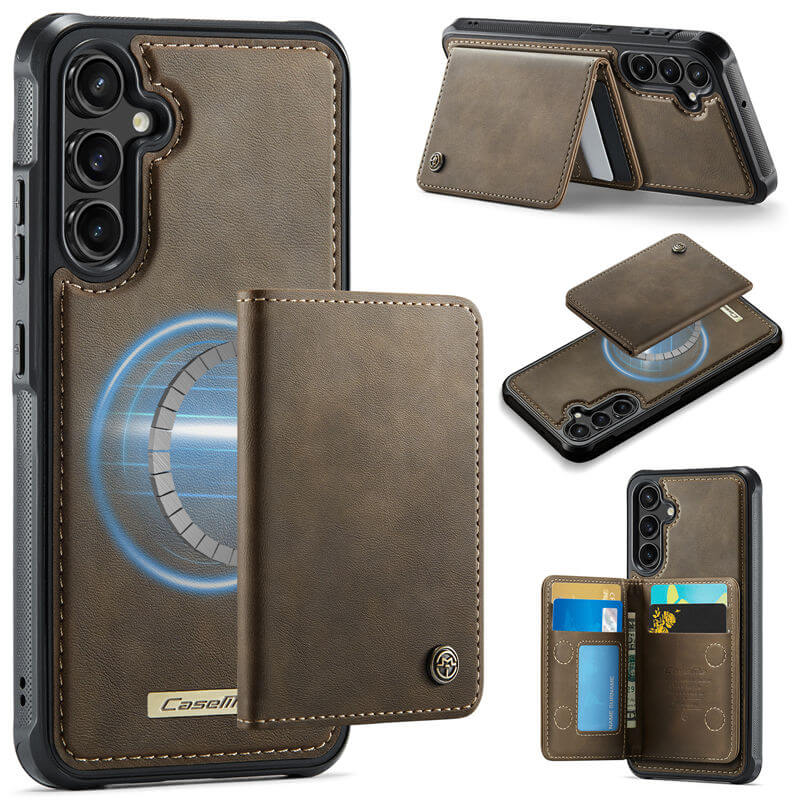CaseMe Samsung Galaxy A54 5G Detachable Magnetic 2-in-1 Wallet Case with RFID Blocking - Coffee