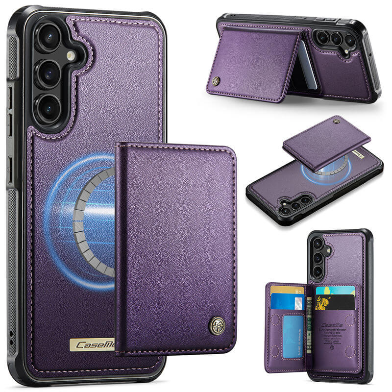 CaseMe Samsung Galaxy A54 5G Detachable Magnetic 2-in-1 Wallet Case with RFID Blocking - Purple