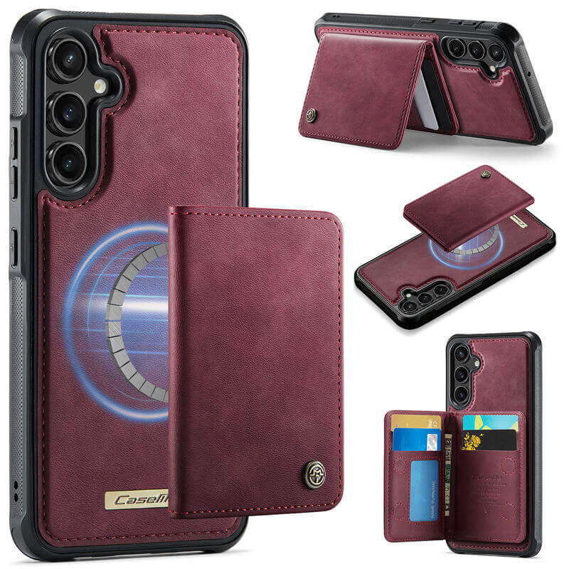 CaseMe Samsung Galaxy A54 5G Detachable Magnetic 2-in-1 Wallet Case with RFID Blocking - Red