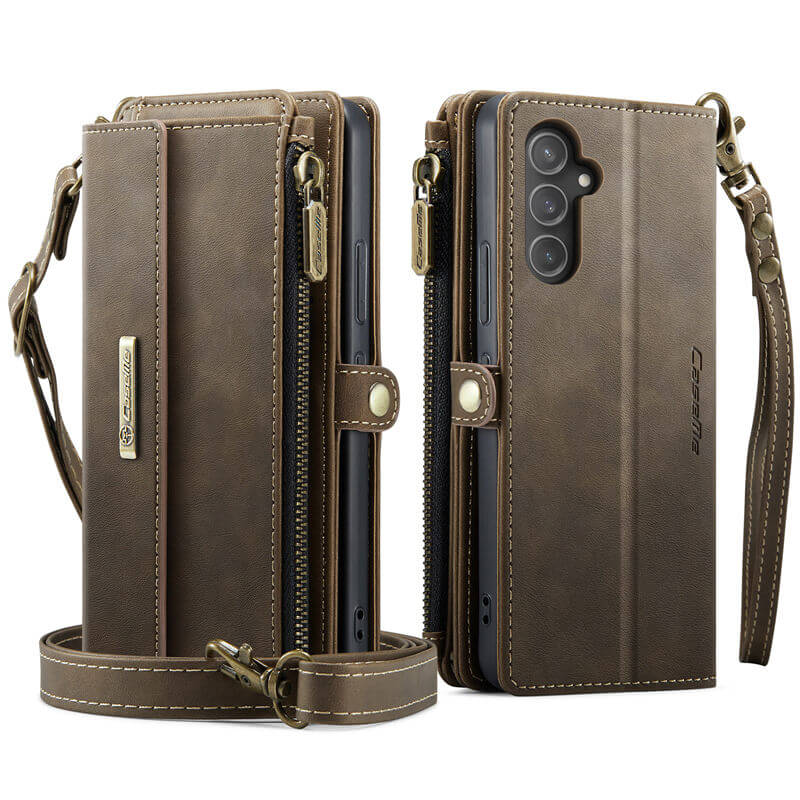 CaseMe Samsung Galaxy A54 5G Wallet Case – RFID Blocking, 9 Card Slots, Crossbody Strap