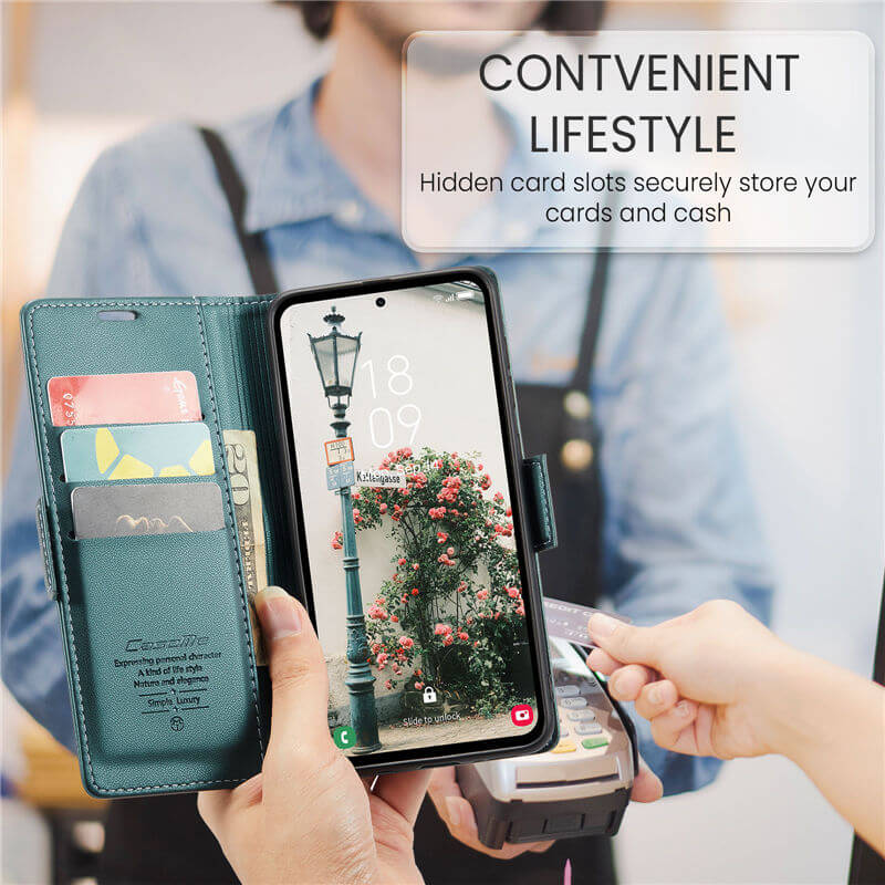 CaseMe Samsung Galaxy A55 Wallet RFID Blocking Case