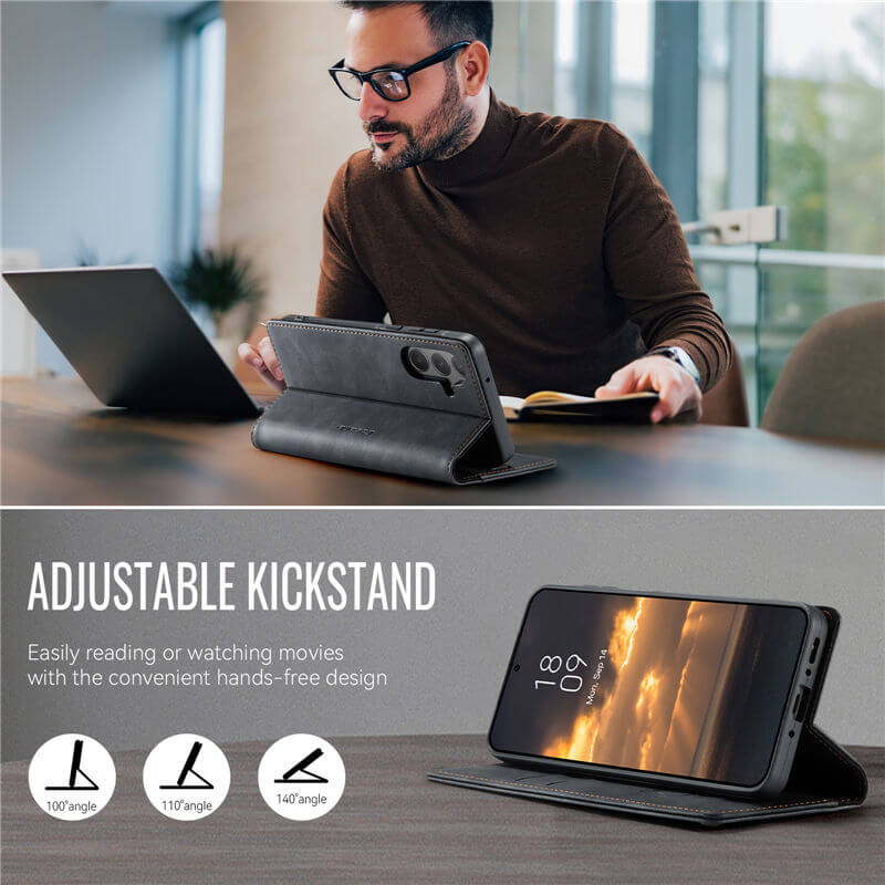 CaseMe Samsung Galaxy A55 Magnetic Wallet Case with RFID Blocking