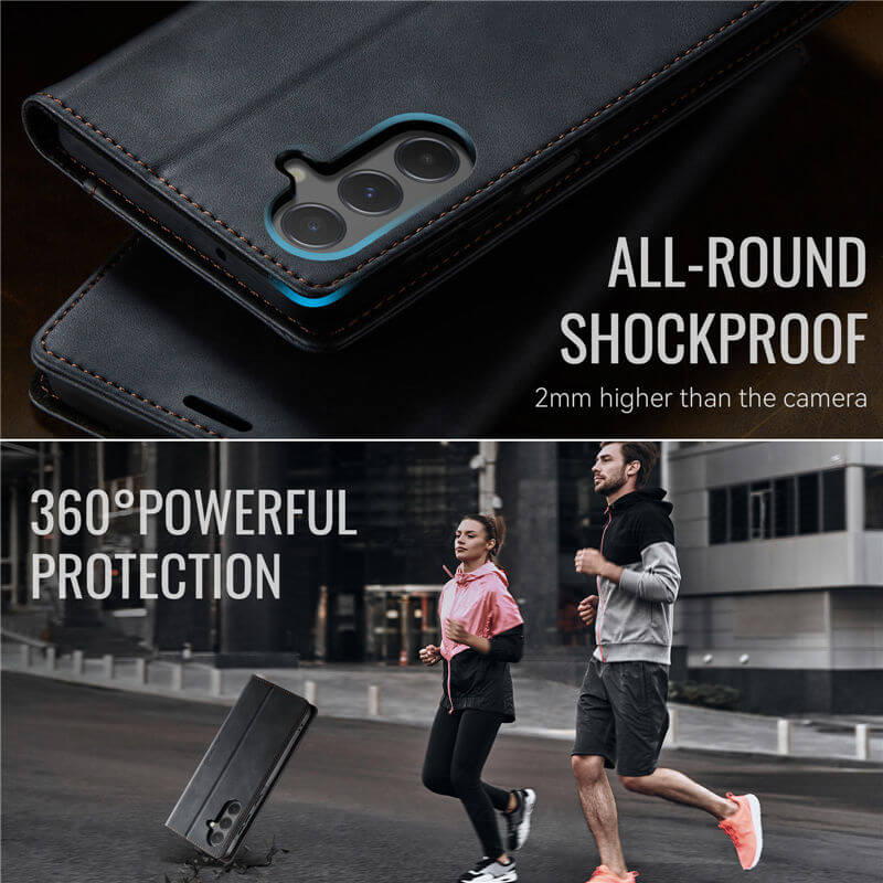 CaseMe Samsung Galaxy A55 Magnetic Wallet Case with RFID Blocking