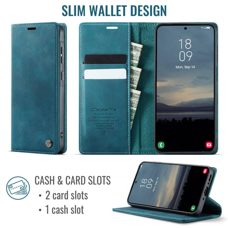 CaseMe Samsung Galaxy A55 Magnetic Wallet Case with RFID Blocking