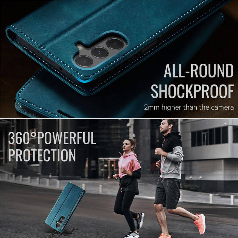 CaseMe Samsung Galaxy A55 Magnetic Wallet Case with RFID Blocking