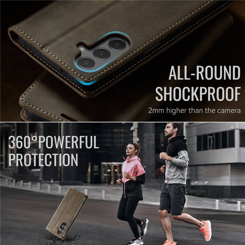 CaseMe Samsung Galaxy A55 Magnetic Wallet Case with RFID Blocking