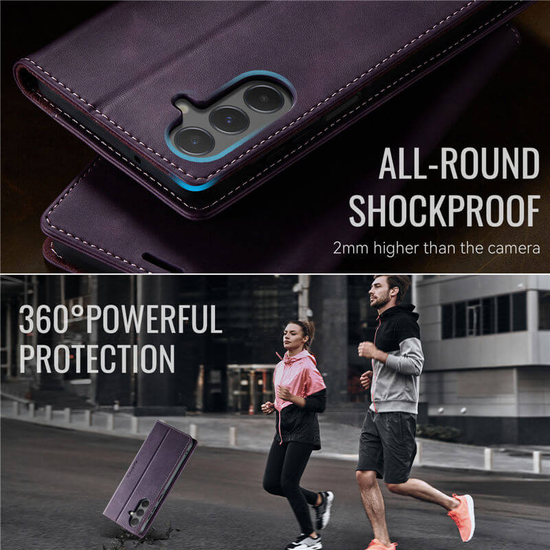 CaseMe Samsung Galaxy A55 Magnetic Wallet Case with RFID Blocking