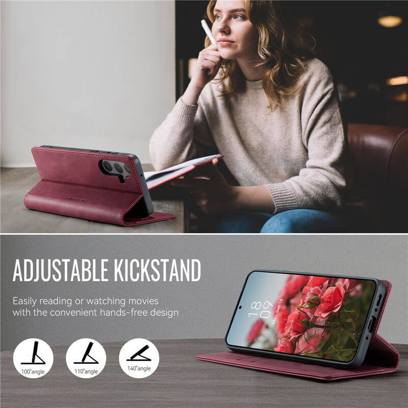 CaseMe Samsung Galaxy A55 Magnetic Wallet Case with RFID Blocking