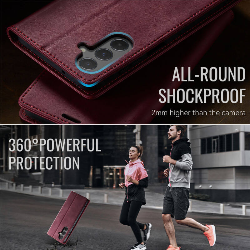 CaseMe Samsung Galaxy A55 Magnetic Wallet Case with RFID Blocking